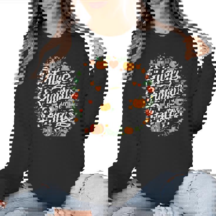 Fall Special Education Teacher Pumpkin Autumn Halloween Women Crewneck Sweatshirt