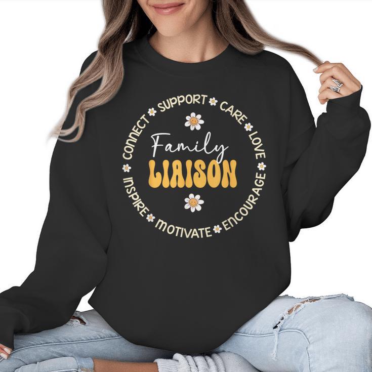 Family Liaison Back To School Teacher Appreciation Week Women Crewneck Sweatshirt