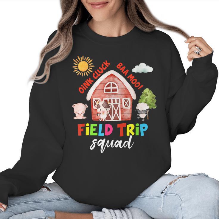 Farm Field Trip Squad Field Day 2025 Teachers Students Women Crewneck Sweatshirt