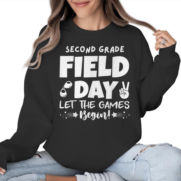 Field Day Second 2nd Grade Orange 2025 Boy Girl Teacher Women Crewneck Sweatshirt