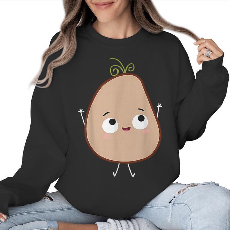 Good Egg Teacher Halloween Costume The Couch Potato Women Crewneck Sweatshirt