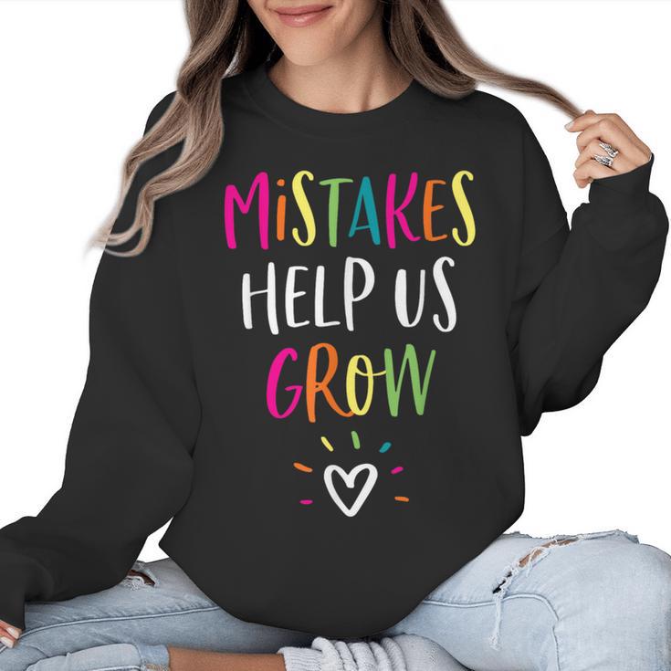 Growth Mindset Positive Back To School Teacher Student Women Crewneck Sweatshirt