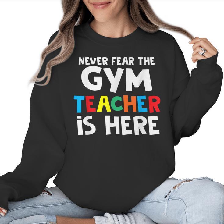 Gym Teacher Back To School Teacher Shirts For Men Women Girls Kids Women Crewneck Sweatshirt