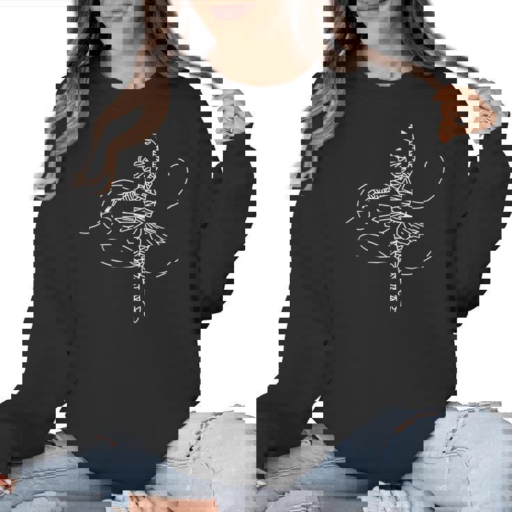 Halloween Ballet Mummy Ballerina Spooky Dance Teacher Women Women Crewneck Sweatshirt