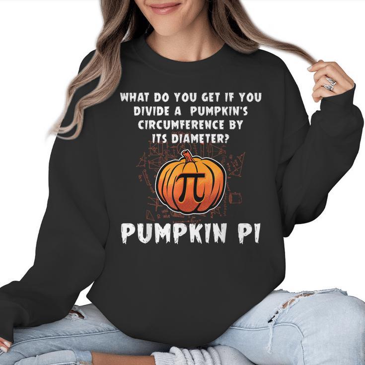 Halloween Pumpkin Pi Math Geometry Teachers Students For Men Women Kids Women Crewneck Sweatshirt