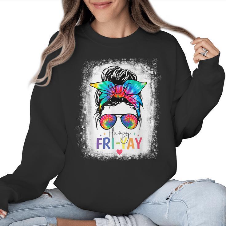 Happy Fri-Yay Friday Teacher Life Happy Friday Women Crewneck Sweatshirt