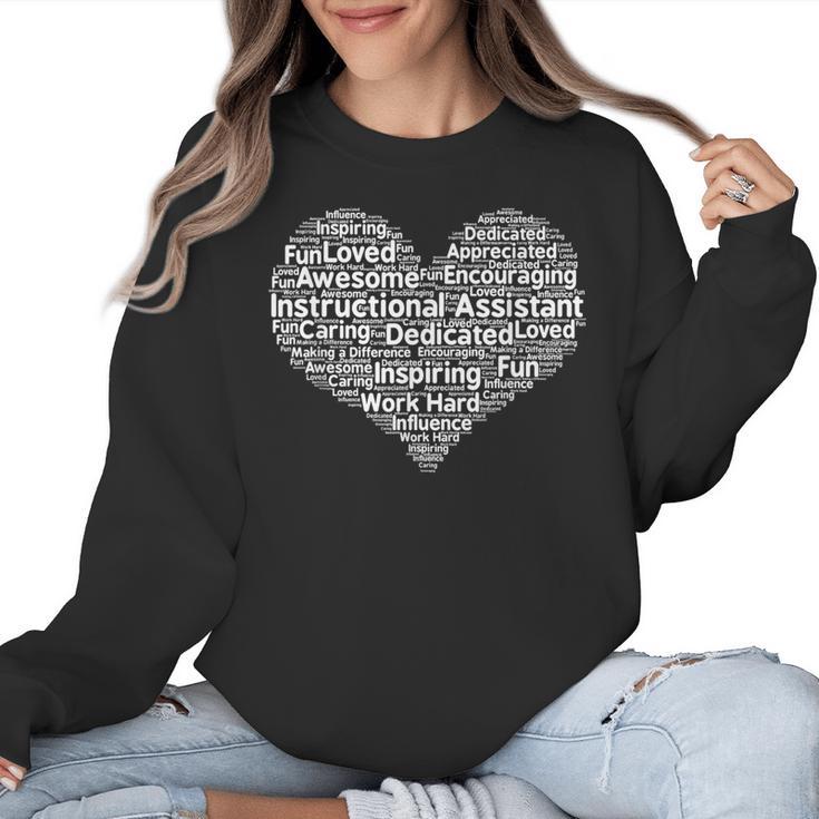 Instructional Assistant Teacher Appreciation T Shirt Women Crewneck Sweatshirt