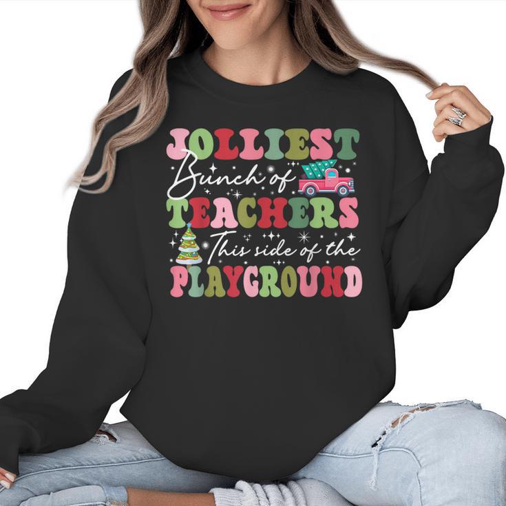Jolliest Bunch Of Teachers This Side Of The Playground X-Mas Women Crewneck Sweatshirt
