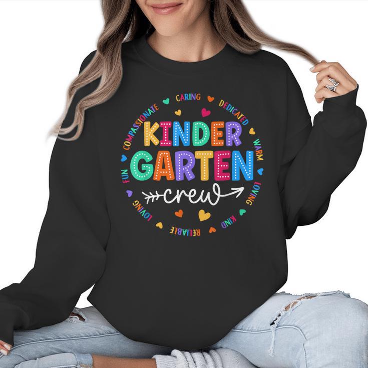 Kindergarten Crew Back To School Kindergarten Teacher Kids Women Crewneck Sweatshirt