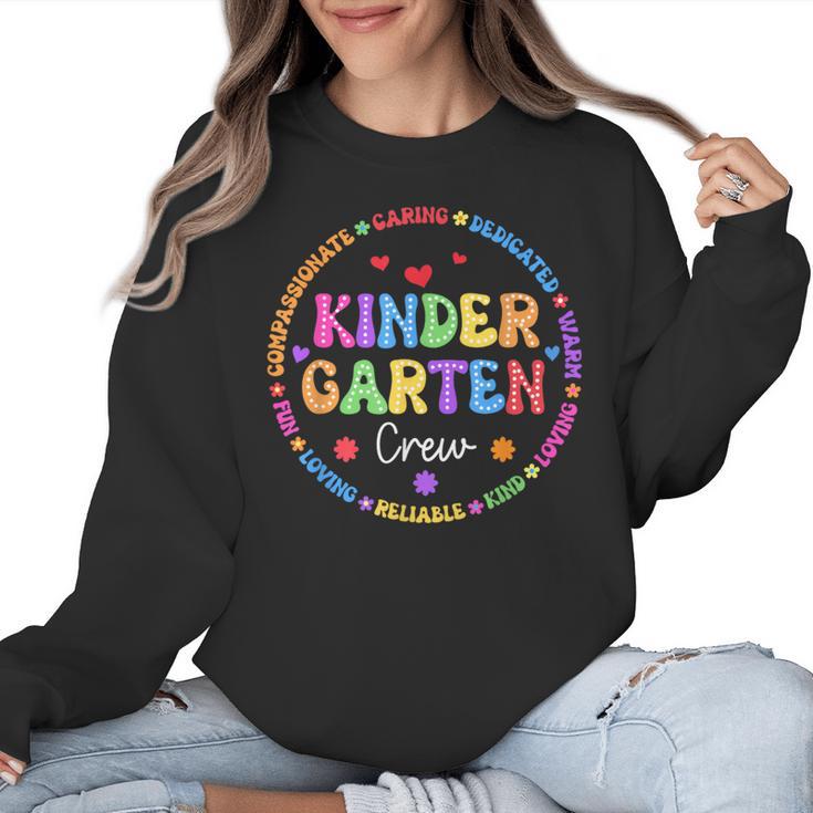 Kindergarten Crew Funy Back To School Teachers Kids Students Women Crewneck Sweatshirt