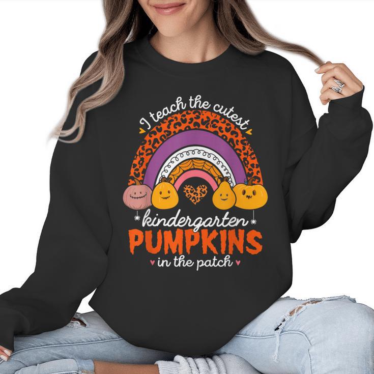 Kindergarten Teacher Pumpkin Patch Cute Women Crewneck Sweatshirt