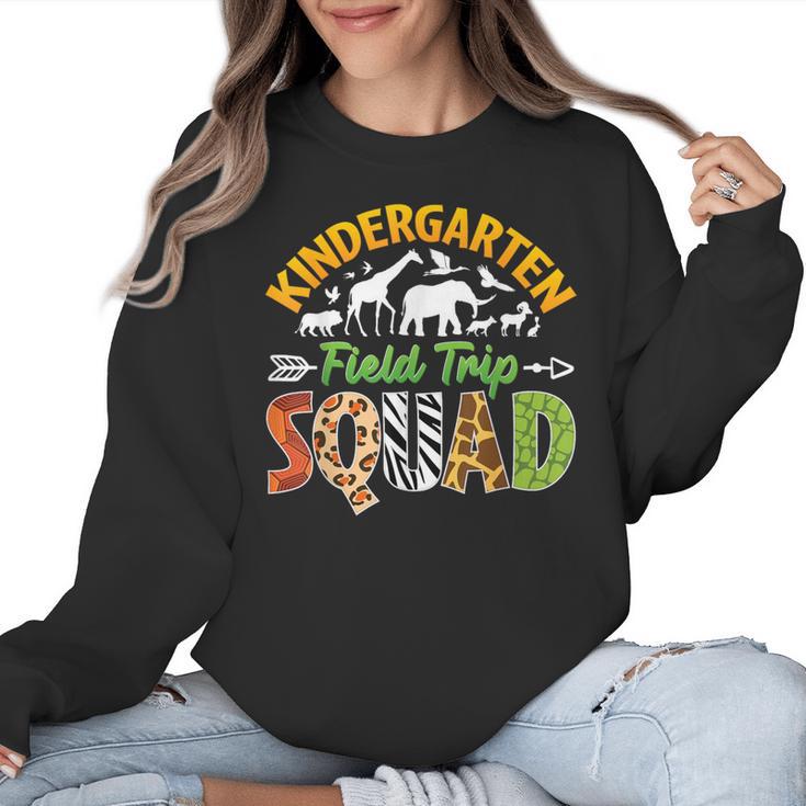 Kindergarten Zoo Field Trip Squad Matching Teacher Students Women Crewneck Sweatshirt