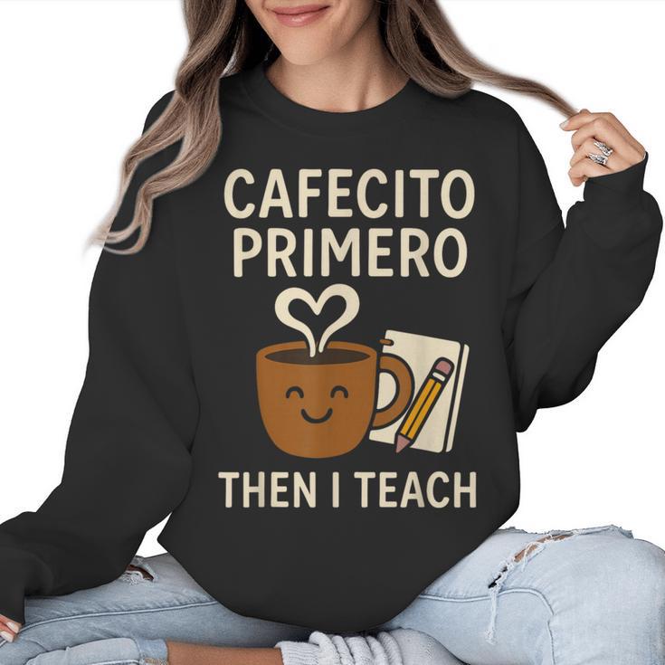 Latina Teacher Bilingual Educator Spanish Heritage Empower Women Crewneck Sweatshirt