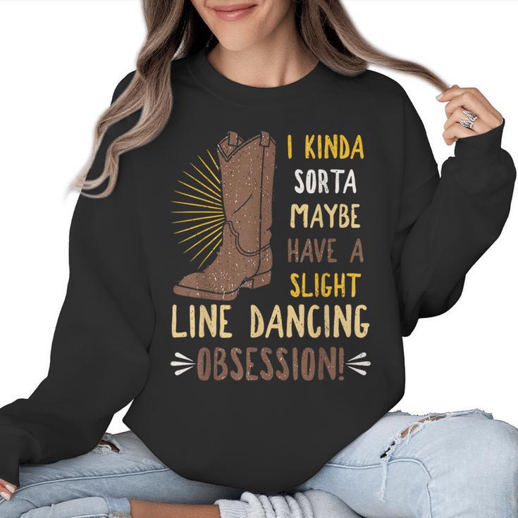 Line Dancing Choreographed Group Dancer Dance Teacher Women Crewneck Sweatshirt