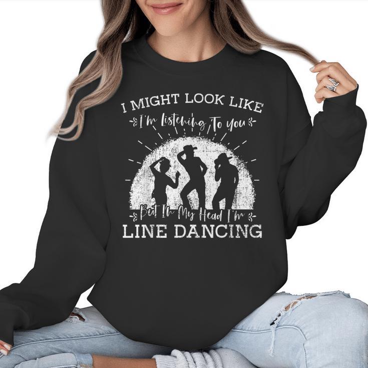 Line Dancing Choreographer Dance Teacher Group Performer Men Women Girls Kids Women Crewneck Sweatshirt