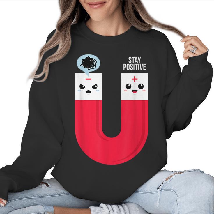 Magnet Science Pun T-Shirt For Geeks Science Teachers Women Crewneck Sweatshirt