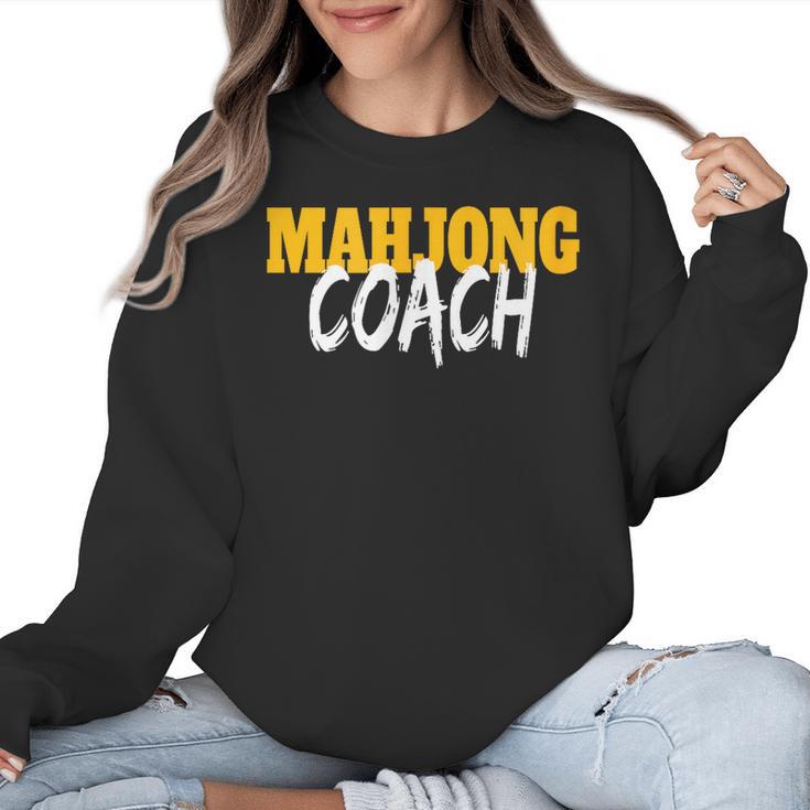 Mahjong Coach Coaching Trainer Teacher Women Crewneck Sweatshirt