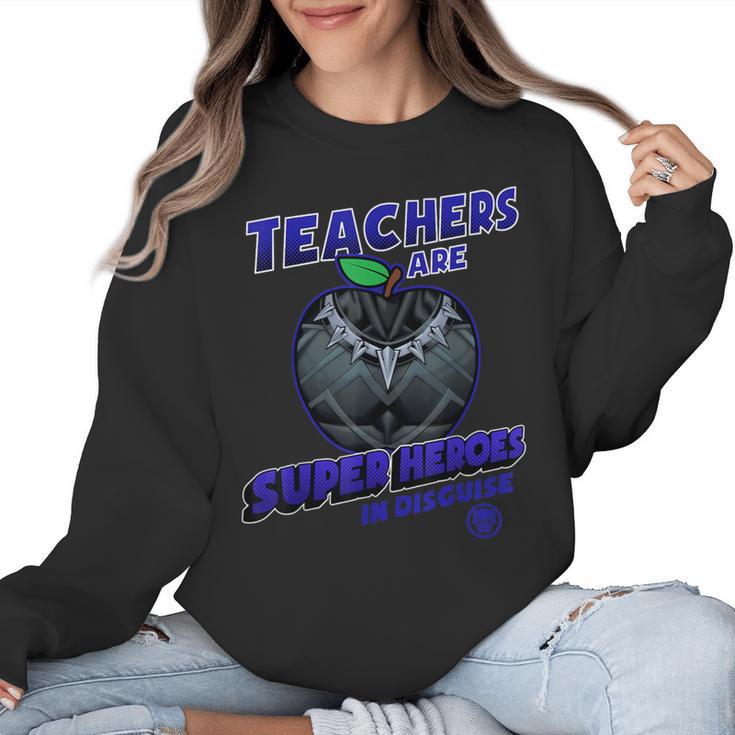 Marvel Teachers Are Super Heroes In Disguise Panther Women Crewneck Sweatshirt