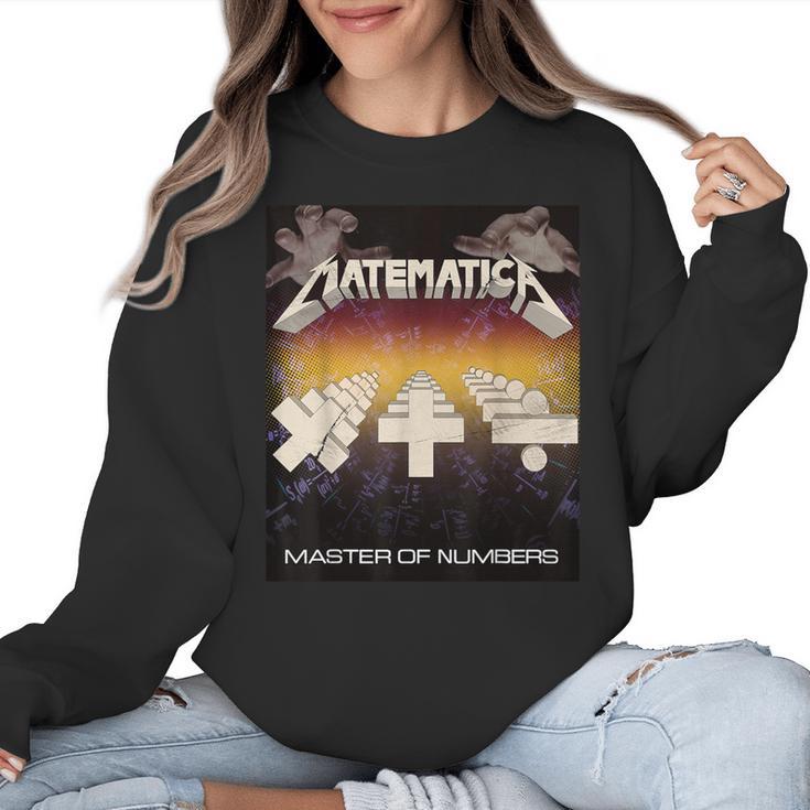 Matematica Master Of Numbers Math Teachers Puppets Parody Women Crewneck Sweatshirt