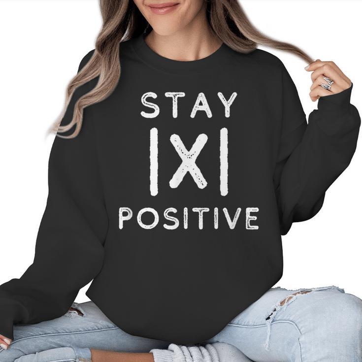 Math Teacher Appreciation Stay Positive Absolute Value Women Crewneck Sweatshirt