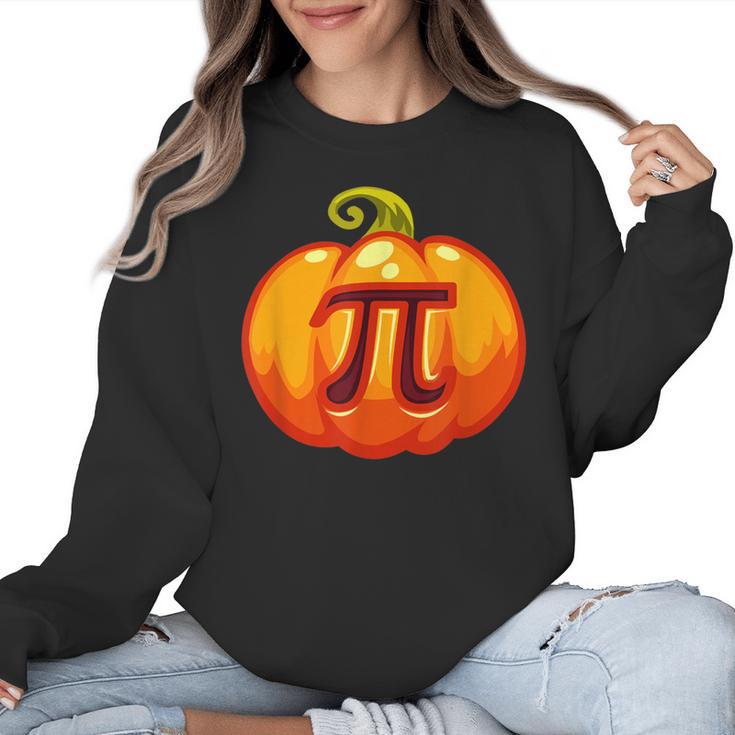 Math Teacher Halloween Costume Pumpkin Pi Pun Pie Men Women Crewneck Sweatshirt