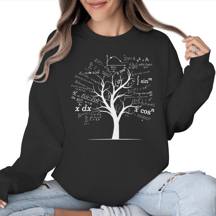 Mathematics Equation Mathematician Stuff Men Women AP Calculus Algebra Tree Math Teacher Nerd Geek Adults Kids Classic Fit Crew Neck Short Sleeve Small Women Crewneck Sweatshirt
