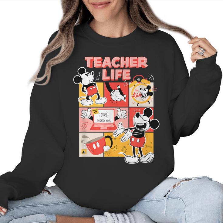 Mickey Mouse Teacher Life Women Crewneck Sweatshirt