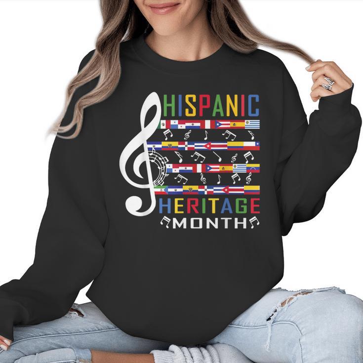 Music Teacher Kid National Hispanic Heritage Month Women Crewneck Sweatshirt