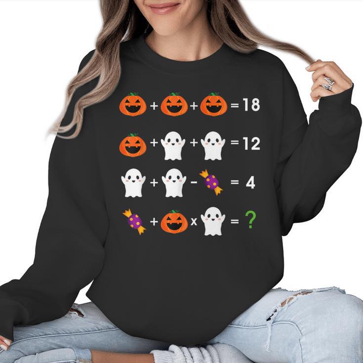 Order Of Operations Halloween Quiz Math Teacher For Men Women Kids Women Crewneck Sweatshirt