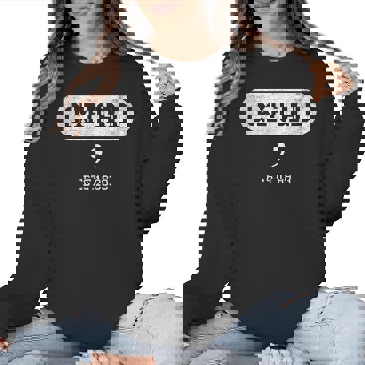 Oxford Comma English Teacher Shirt T-Shirt Women Crewneck Sweatshirt