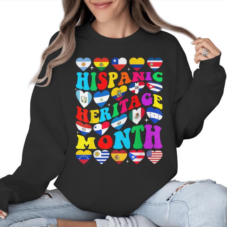 Hispanic Heritage Month 2025 Latino Puerto Rico Teacher Kids Women Crewneck Sweatshirt