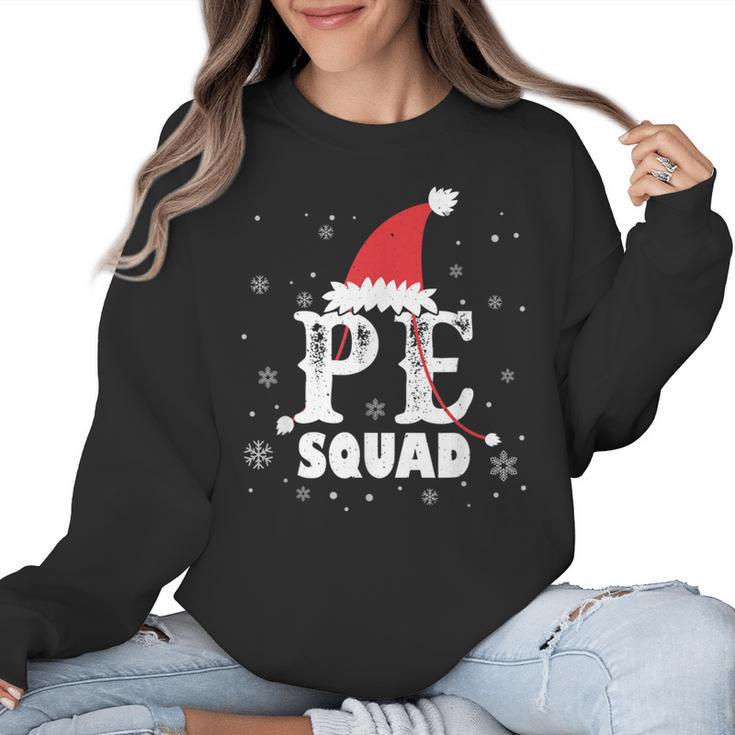 PE Squad Christmas PE Teacher Matching Xmas Women Crewneck Sweatshirt