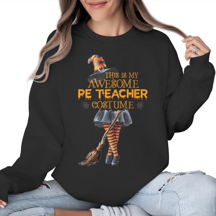 Physical Education Teacher Halloween Costume Witchy Teacher For Men Women Women Crewneck Sweatshirt