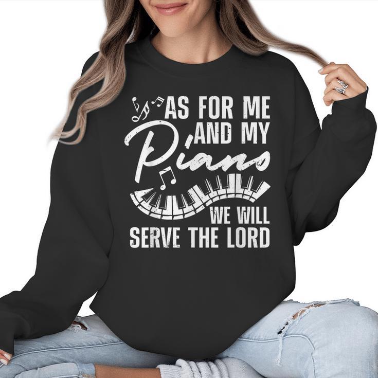 Piano Player Art For Men Women Pianist Piano Teacher Women Crewneck Sweatshirt