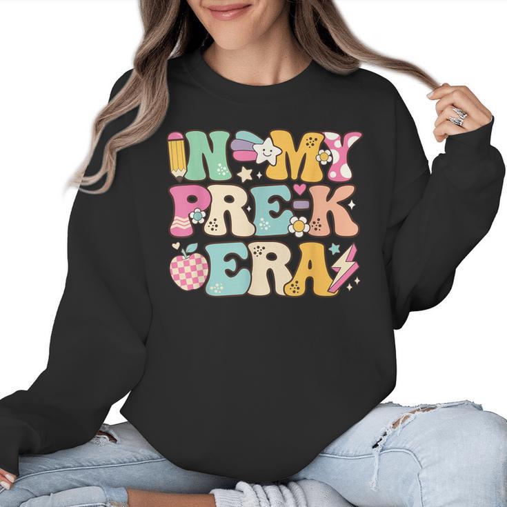 In My Pre-K Era Girl Back To School Cute PreSchool Teacher Women Crewneck Sweatshirt