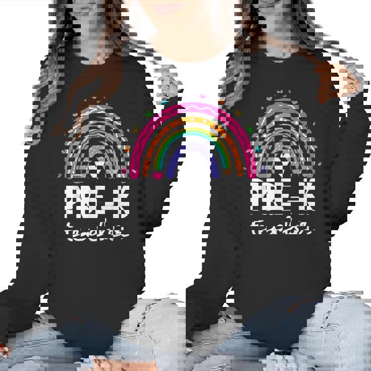 Pre-K Teacher Cute Pre Kindergarten For Teachers Rainbow For Men Women Kids Women Crewneck Sweatshirt