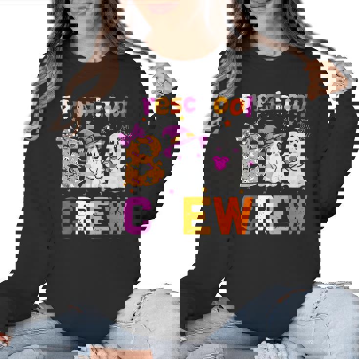 Preschool Boo Crew Preschool Halloween Teacher Kids Women Crewneck Sweatshirt
