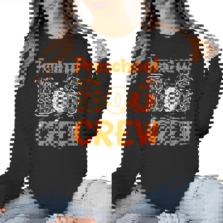 Preschool Boo Crew Halloween Teachers Students Costume Women Crewneck Sweatshirt, trending gift