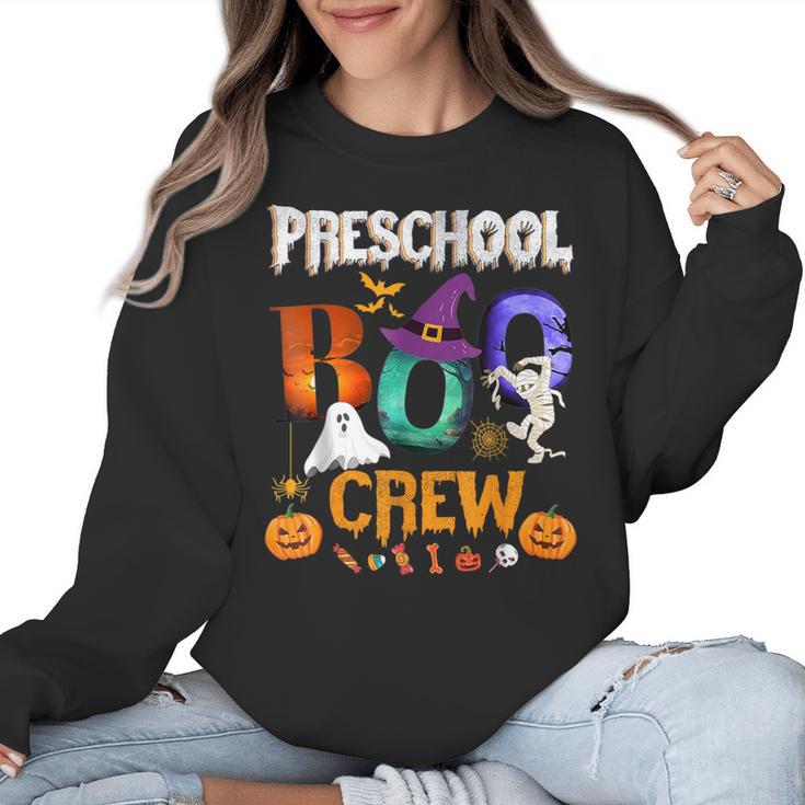 Preschool Boo Crew Teacher Student Halloween Costume Men Women Kids Women Crewneck Sweatshirt