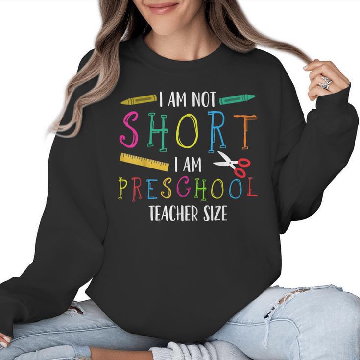 Preschool Teacher Short Pre-K Teacher Women Crewneck Sweatshirt