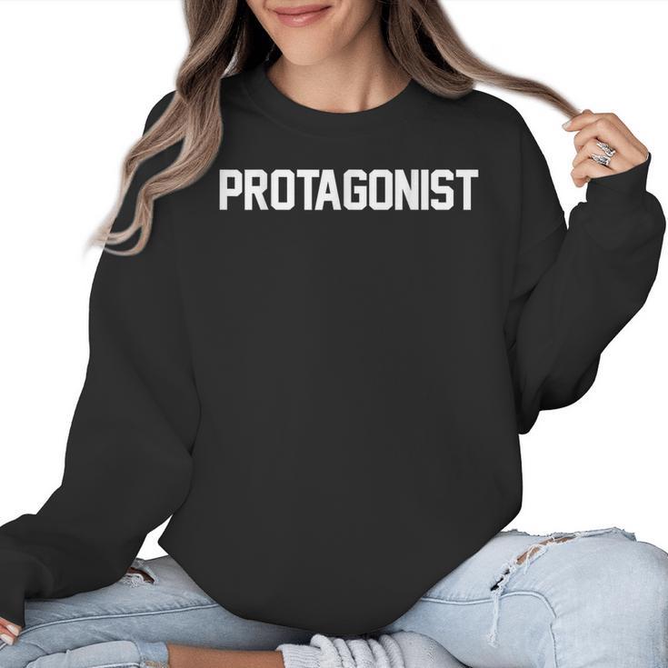 Protagonist English Literature Teacher Costume T Shirt Women Crewneck Sweatshirt, English Teacher Gifts, trending gift Protagonist English Literature Teacher Costume T Shirt Women Crewneck Sweatshirt, English Teacher Gifts, trending gift