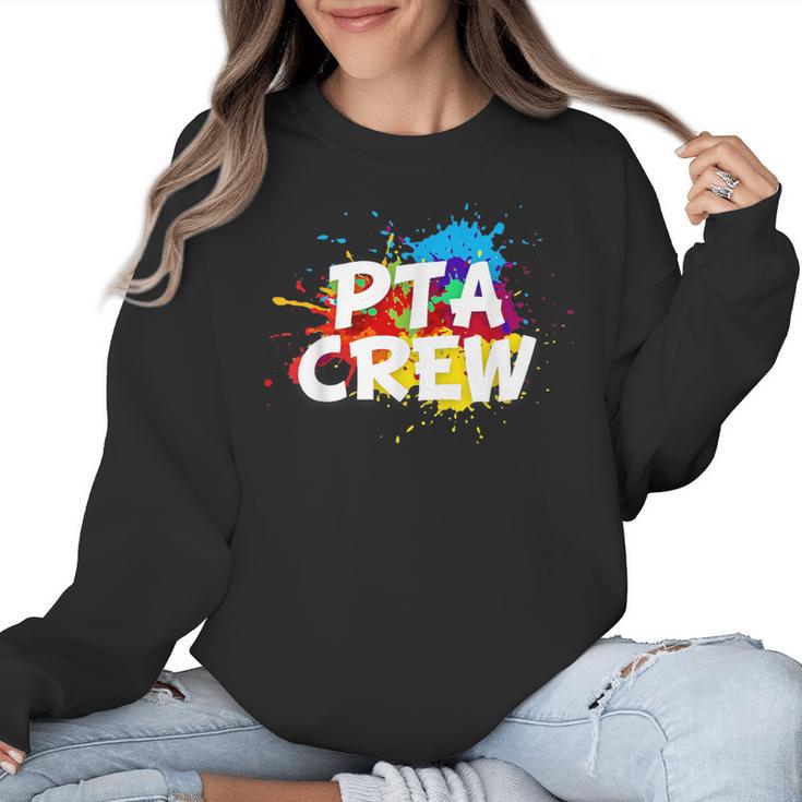 PTA Crew Back To School Volunteer Board Mom Parent Teacher Women Crewneck Sweatshirt