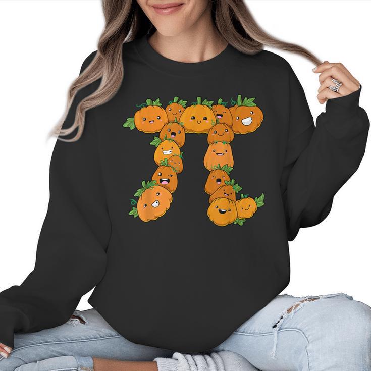 Pumpkin Pi Math Teacher Halloween Costume Geometry Women Crewneck Sweatshirt