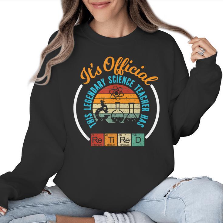 Retiring Science Teacher Retirement Women Crewneck Sweatshirt