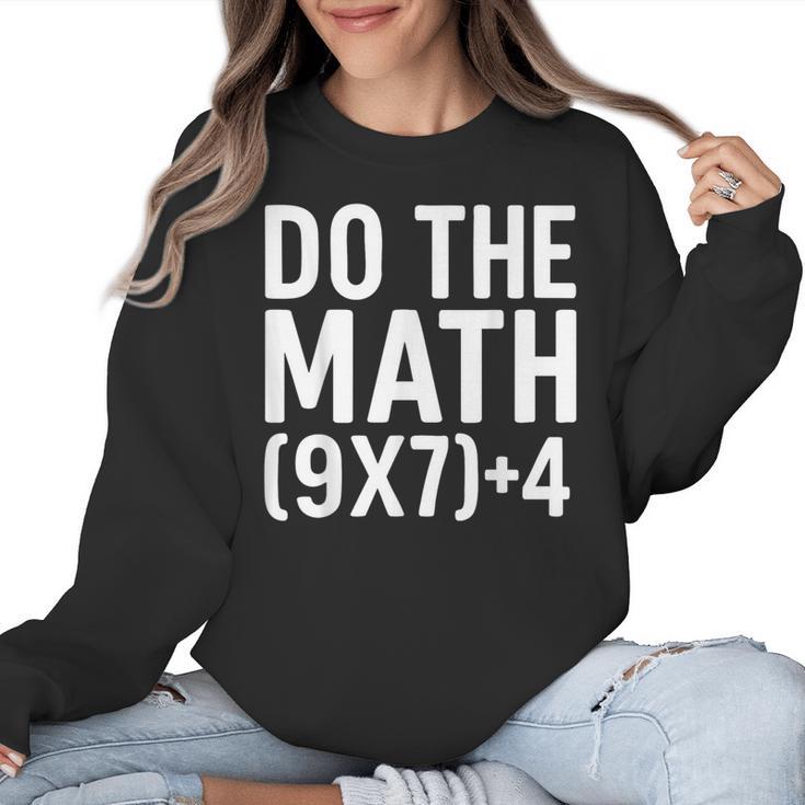 Retro Do The Math Teacher For Men Women Kid Boy Girl Women Crewneck Sweatshirt
