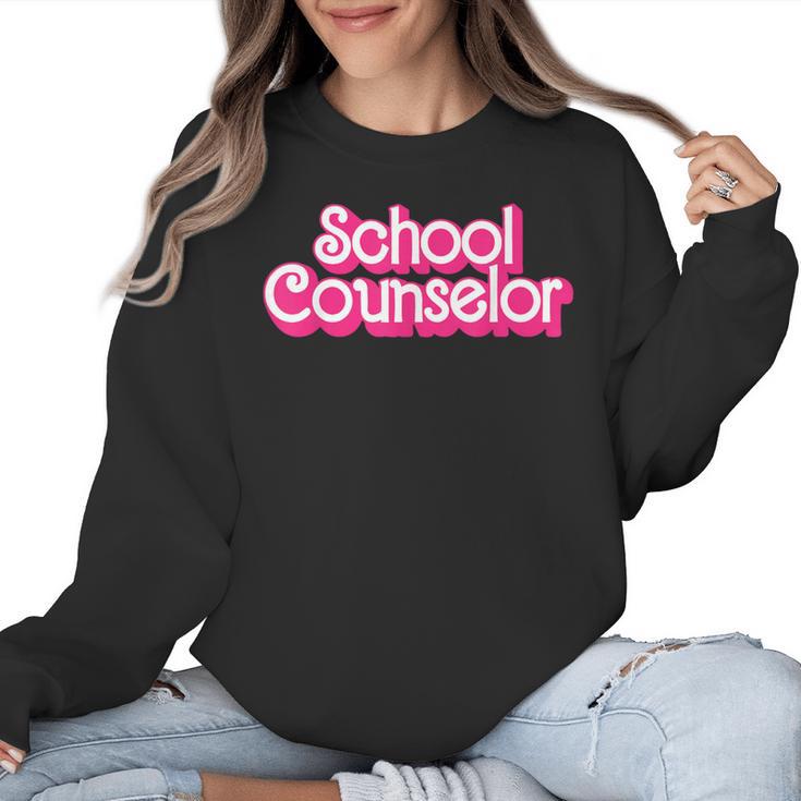 School Counselor Back To School Teacher Life Women Crewneck Sweatshirt