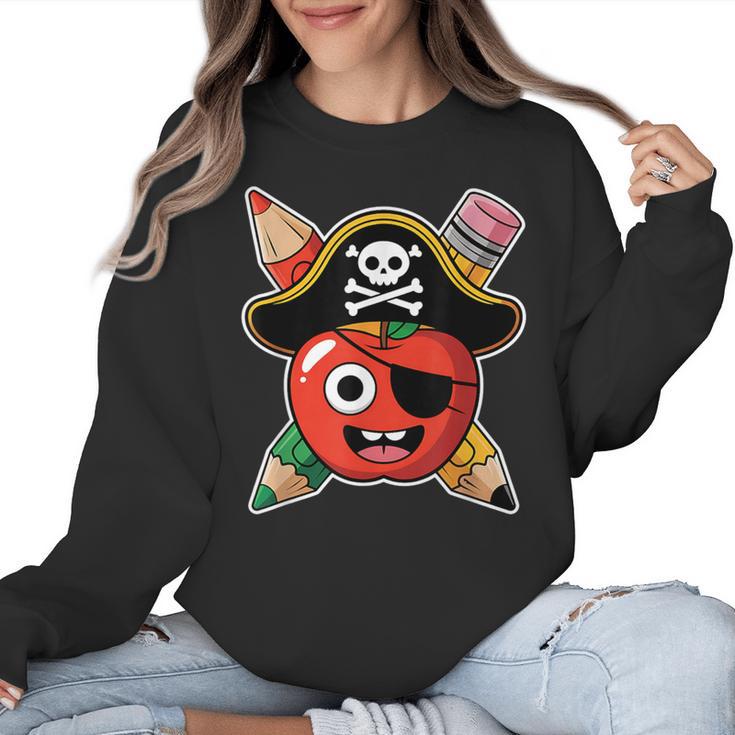 School International Talk Like A Pirate Day Pirate Teacher Women Crewneck Sweatshirt
