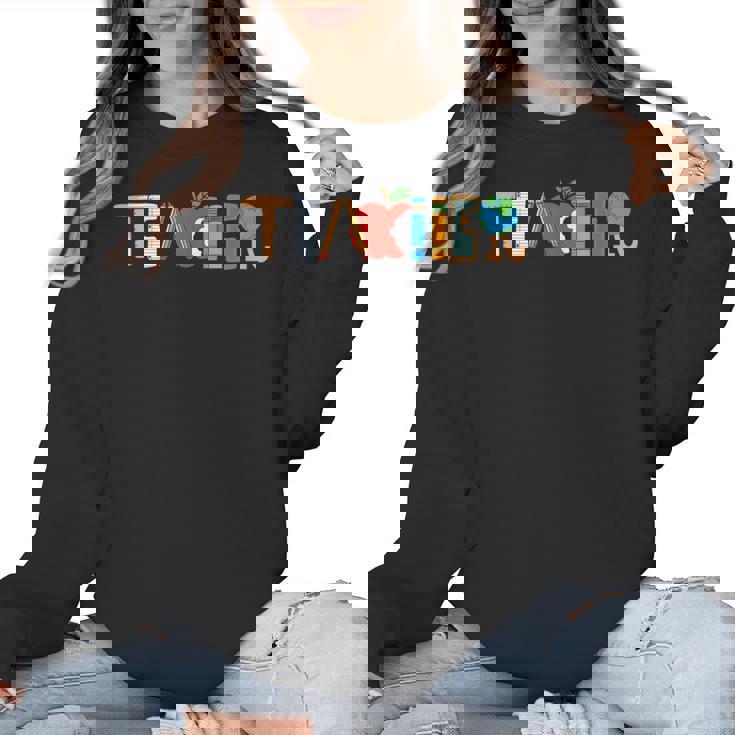 School Teacher Men And Women Back To School Teachers Women Crewneck Sweatshirt