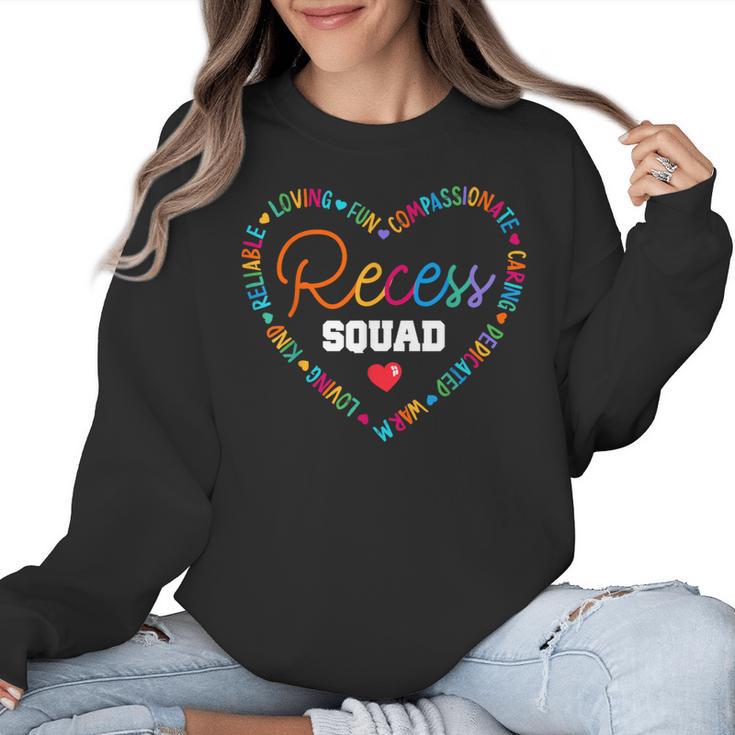 School For Teachers Students Monitor Recess Crew Team Women Crewneck Sweatshirt