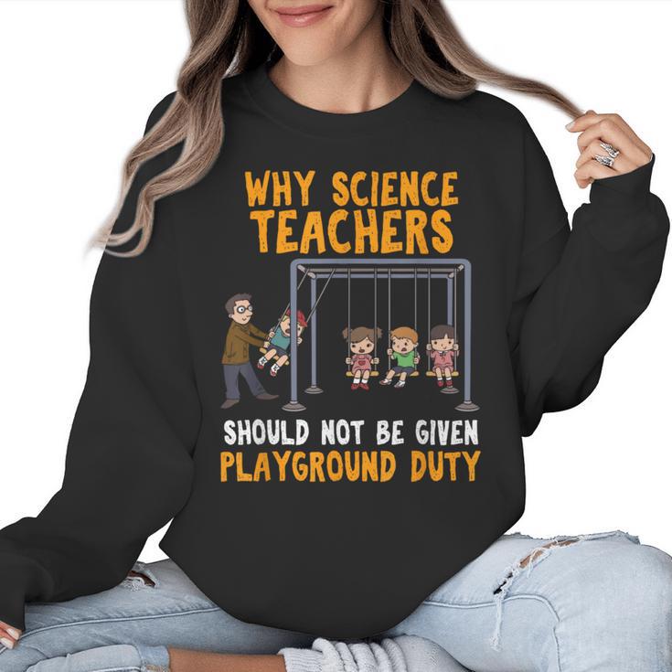 Science Physicist Chemist Teacher Vintage Women Crewneck Sweatshirt